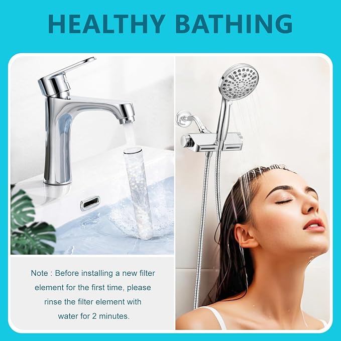 Shower Head Filter Replacement Cartridge for MakeFit Filtered Shower Head with Handheld Combo-SSJ731/SW9730 (2PACK)