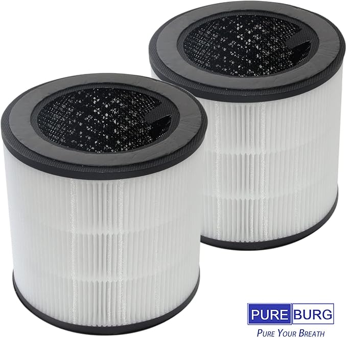 PUREBURG FY0293 Replacement Filter Compatible with PHILIPS AC0820 AC0850 Series 800 Air Purifiers FY0194 Also,2-Pack H13 HEPA Activated Carbon 2-in-1