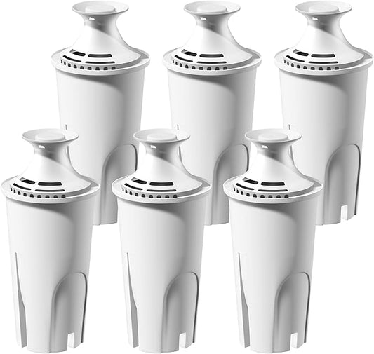 Improvedhand Water Filter Replacement Compatible with Water Pitchers and Dispensers, OB03, Classic 35557, Mavea 107007 and More, Pack of 6