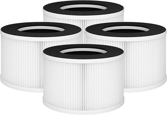 Nispira TD-1500 4-in-1 True HEPA Replacement Filters for Tredy Air Purifier TD-1500, 4 Packs