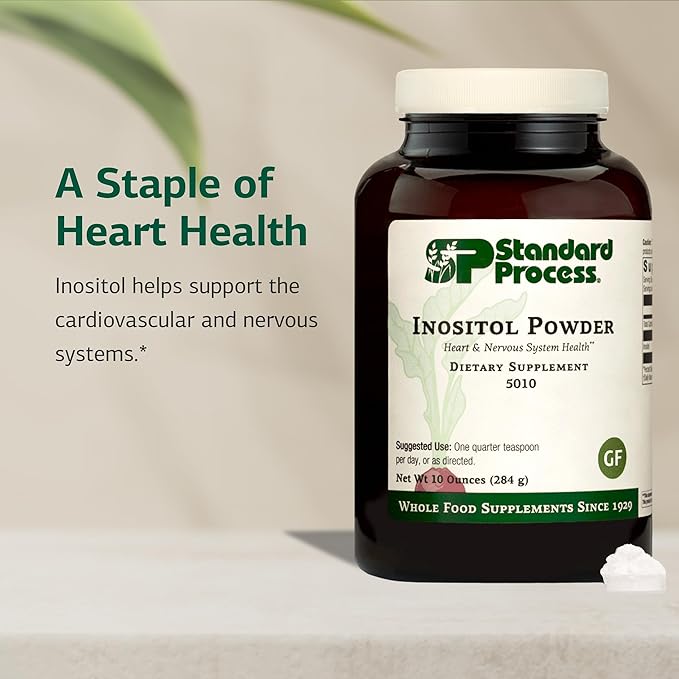 Standard Process Inositol Powder - Daily Heart Supplement for Cardiovascular & Nervous System Support - Gluten-Free, Non-Dairy & Non-Soy - 10 Ounces (405 Servings)