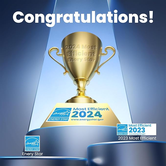 1,500 Sq.Ft Energy Star Dehumidifier for Basement with Drain Hose, 22 Pint 2019 DOE DryTank Series Dehumidifiers for Large Room, Suit for Garden Hose, Intelligent Humidity Control, 24H Timer