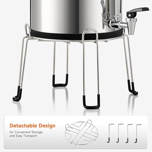 CO-Z Water Filter Stand, 9 in Diameter 6 in Tall Stainless Steel Stand Compatible with Berkey Big, Royal, Travel & More, Countertop Stand with Nonslip Rubber Feet for Most Medium Gravity Fed Filters