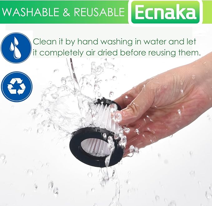 F117 Scorption Filter Compatible with Dirt Devil Scorpion Models SD20005RED SD30025B BD22025, Compare to Part# AD40117 (4 Pack Hepa Filter & 8 Pack Sponge Filter)