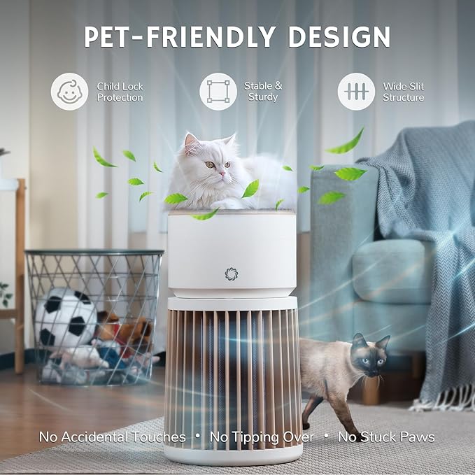 Airthereal H13 HEPA Air Purifier for Home Large Room up to 3500sq.ft, Air Cleaner for for Pet with Washable Filter, Suitable for Cat Hair, Pet Dander, Odor, Dust, Smoke, Air Quality Sensor, AGH400