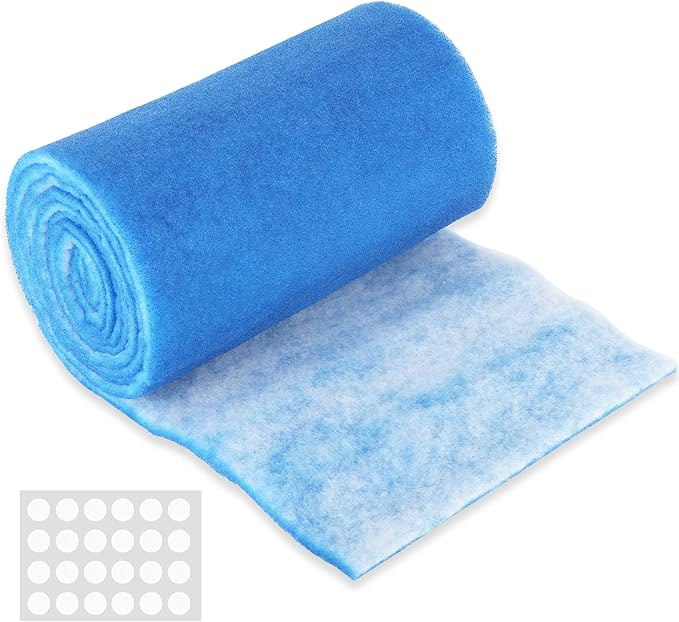 12" x 89" Air Vent Filters Kit - Cut to Size Floor Vent Filters for home. MERV 8 Electrostatic Air Filter Roll & Adhesive Hook Tape(30+ Filters)