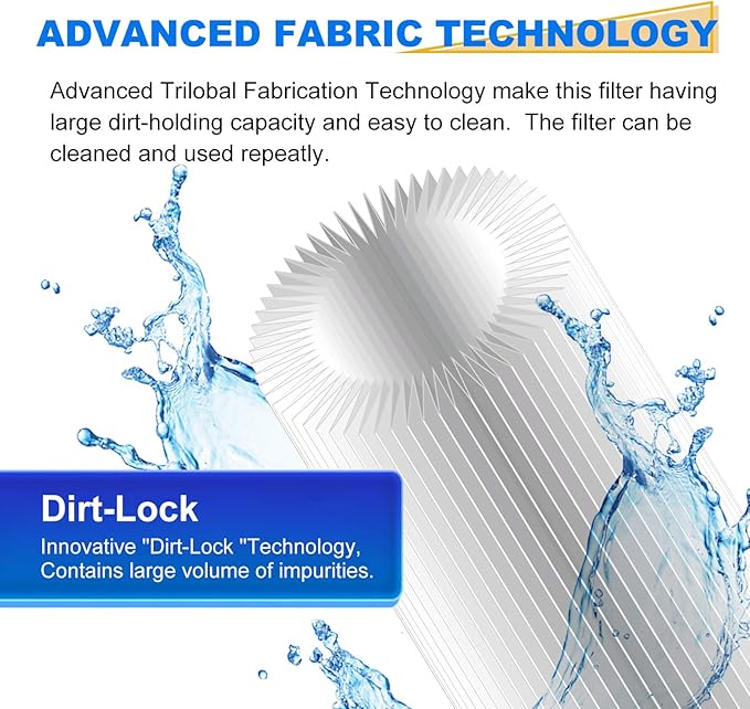 GOLDEN ICEPURE PPL10BB, 5 Micron 10" x 4.5" Whole House Sediment Pleated Water Filter, Compatible with DuPont WFHDC3001, GE FXHSC, Culligan R50-BBSA, R50-BB, W50PEHD, GXWH40L, CP5-BBS 2-PACK