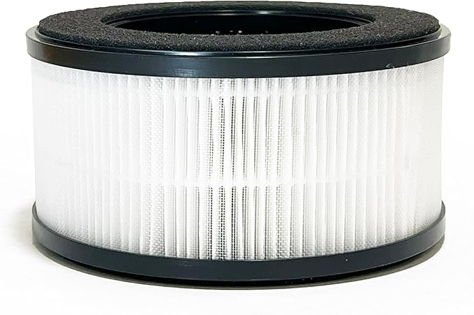 Nispira BS-01 3-In-1 True HEPA Filter Replacement Compatible with Slevoo Air Purifier BS-01 | Removes Smoke, Chemical VOCs, Odor | 3 Packs