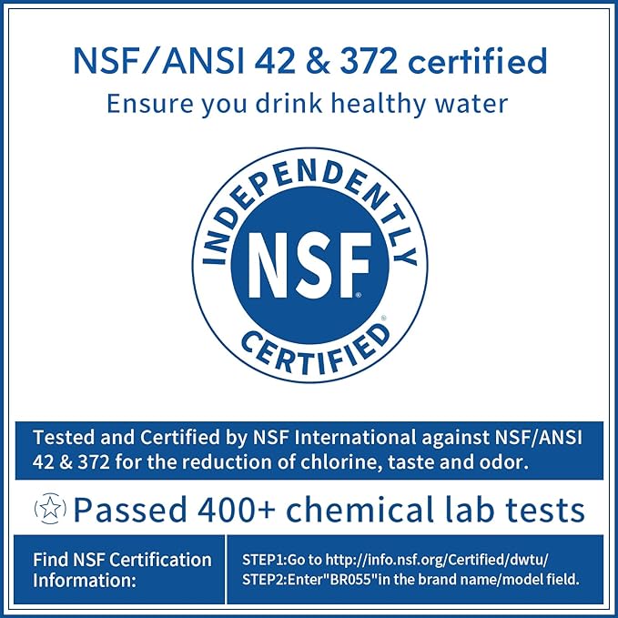 RV Inline Water Filter, NSF 42/372 Certified, Reduce Chlorine, Odor, Taste, Rust and Fluoride in Drinking Water, Dedicated for RVs and Marines, Pack of 2