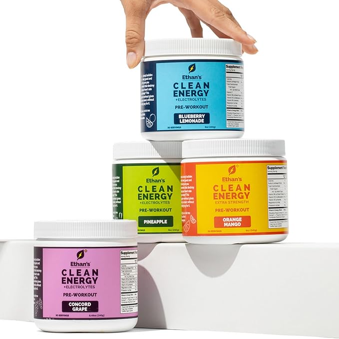 Ethan's Feel Good Pre-Workout & Hydration Drink Mix | Plant-Based Caffeine, Electrolytes, B-Vitamins - Pineapple