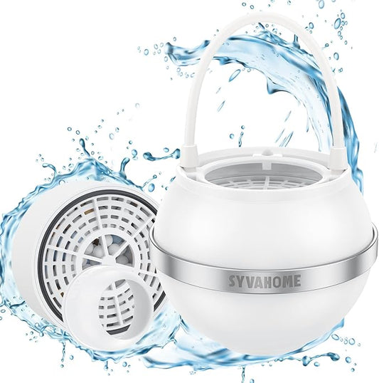 Bath Filter for tub Bathtub Water Filter for tub Faucet - Ball Baby Hard Water Softener for Bathroom Pure Filters Remove Chlorine Chemicals Contaminants 8 Stages Carbon Purifier for Kids Skin Eczema