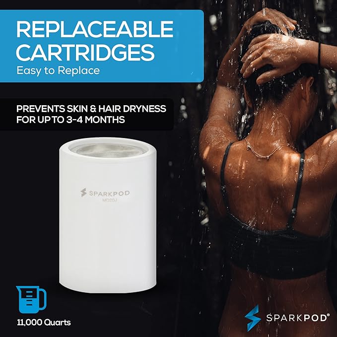 SparkPod 8 Spray Setting Filtered Showerhead - Water Filter Suitable for People with Dry Hair, Skin & Scalp, 5" Shower Head with Enhanced Formula Filter Reduces Chlorine (Oil-Rubbed Bronze)