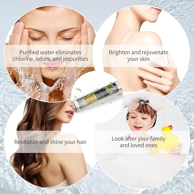 Filtered Shower Head with Handheld, 9 Spray Mode High Pressure Shower Head with 4 Filters, Hard Water Filter Showerhead - Remove Chlorine, Brushed Nickel