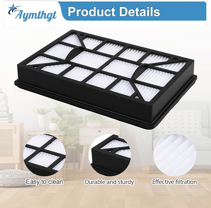 2 Pack EF-12 52731 HEPA Filter Compatible With Kenmore 62731, 52731, 81615, 81614, BC4026 Canister Vacuum Cleaner, Compare To Part# 591021101