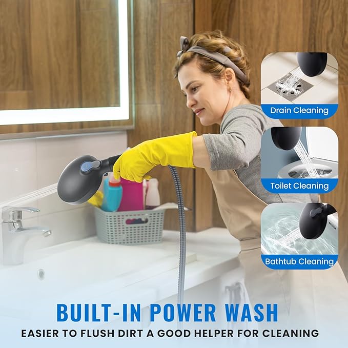 Filtered Shower Head with Handheld, High Pressure 9-Spray Modes Detachable Shower Head with Filter for Hard Water-Remove Chlorine & Impurities, Improve Skin & Hair Health, Matte Black