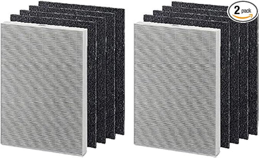 Nispira 9287201 HEPA + Carbon Replacement Filter Set Compatible with Fellowes AeraMax 290 300 DX95 HF-300 Fellowes AP-300PH Air Purifier. 2 Sets