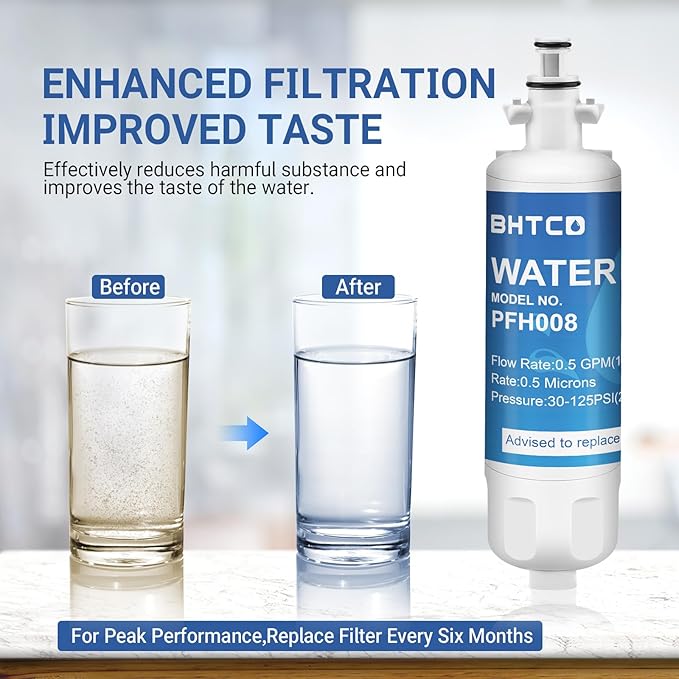 Refrigerator Water filter for LG LFXC24726S/D, LFXS29766S, LFX25991ST, LMXS27626S, LFX28978ST/W, LFXS30726S Replace (3pcs)