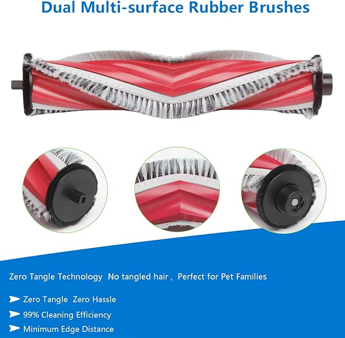 21 Pack Replacement Parts for Yeedi M12 PRO+ Robot Vacuum Accessories Kit, Cleaner Inclue 1 V-shaped Brush, 6 Side Brushes, 6 Dust Bags, 4 Hepa Filters, 4 Mop Pads, 1 Clean Tool