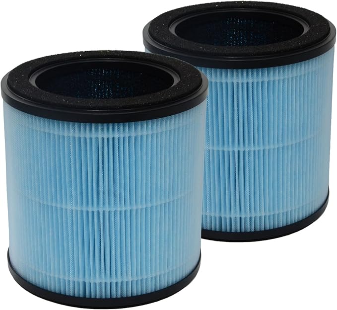 PUREBURG Replacement Filter Compatible with Homvana H201 & TEC.Bean JH50G-M Air Purifiers 2-Pack H13 HEPA Activated Carbon 2-IN-1 3-Stage Filtration Air Clean Dust VOCs