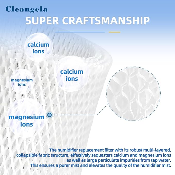 3 Pack Bedside Humidifier Filter Replacement Compatible with Canopy Bedside & Nursery Humidifiers Humidifier Wicking Replacement Filter Wood Pulp & Paper Replace Every 6 Weeks