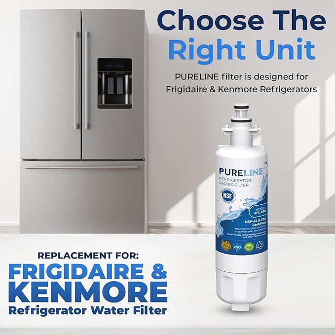 Pureline 9690, LT700P Replacement for LG LT700P, Kenmore Elite 9690, Kenmoreclear 46-9690, ADQ36006101, HDX FML-3, Refrigerator Water Filter - Reduces Bad Taste & Odor