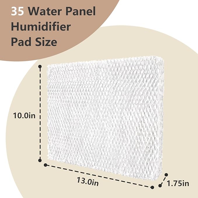 Water Panel 35 Humidifier Filter Pad Replacement for Lennox X2661 Humidifier Models HCWB3-17, HCWB2-17, HCWP2-18, HCWP3-18, WB2-17, WB3-17, WP2-18, WP3-18 (2 Pack)