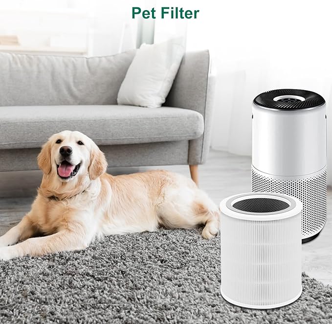 2 Pack Core 400S Replacement Filter Compatible with LEVOIT Core 400S, 3-in-1 Filter, Activated Carbon Filtration, Compared to Part# Core 400S-RF White