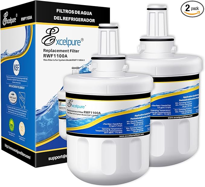 DA29-00003G Replacement for Samsung HAFCU1,RSG257AARS,DA29-00003F, RF267AERS, HDX FMS-1, RF26XAERS, RF267ABRS, RFG237AARS, RFG238AARS, HAFIN2/EXP, RF263AEBP, Refrigerator Water Filter,2PACK