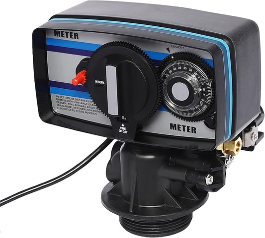 Water Softener Control Valve, 5600SM Flow Type Softening Water Softener Timer Filter Control Head Valve, 110V Automatic Digital Control Valve for Water Filter Softener Resin Tank