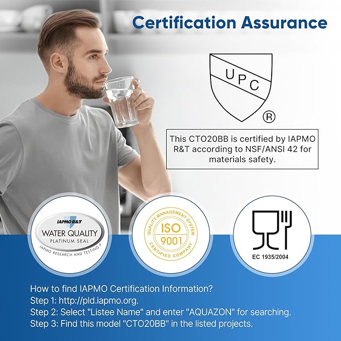 PUREPLUS 5 Micron 4.5"x 10" 2-Stage Whole House Water Filter Cartridge Combo Kit with KDF and Activated Carbon Block Filter, Replacement for WFHDC8001, CB-BB-10, GE FXHTC, GXWH40L, GXWH35F, 1PACK