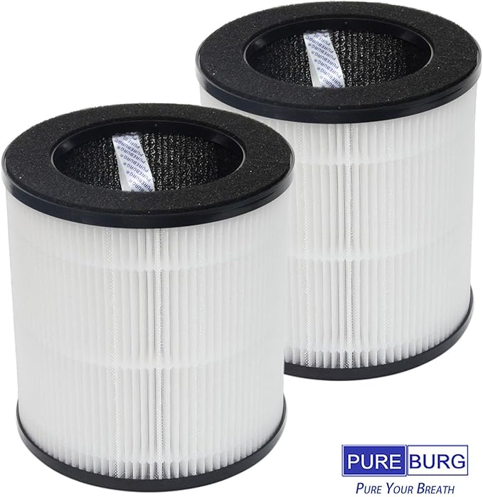 PUREBURG Replacement Filter Compatible with Tailulu AP050 Air Purifiers,3-Pack H13 True HEPA Activated Carbon 3-Stage Filtration Air Clean Dust VOCs