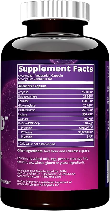 MRM Nutrition Gluten-Aid™ | Digestive enzymes | Gluten + Dairy Digestion | BIOCORE DPP-IV® | Gluten-Free | 60 Servings