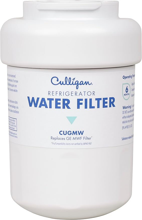 Culligan CUGMW Refrigerator Water Filter | Replacement for GE Water Filter (MWF) | Replace Every 6 Months | Pack of 1