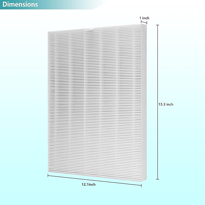 D360 True HEPA Replacement Filter D3 Compatible with Winix D360 Air Purifier, Item Number 1712-0101-02, 2 H13 True HEPA Filters with 8 Carbon Pre-filters