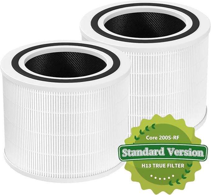 Core 200S Replacement Filter for LEVOIT Air Purifier, 3-Stage Filters Replacement Activated Carbon Ture HEPA Air Purifier Filter Core 200S-P Fit for LEVOIT 200S, 2 Pack Core 200S-RF