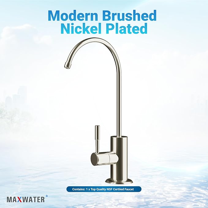Max Water Reverse Osmosis Modern Designer Style Faucet, Designer BN Type Chrome Plated CP Kitchen Counter top Faucet