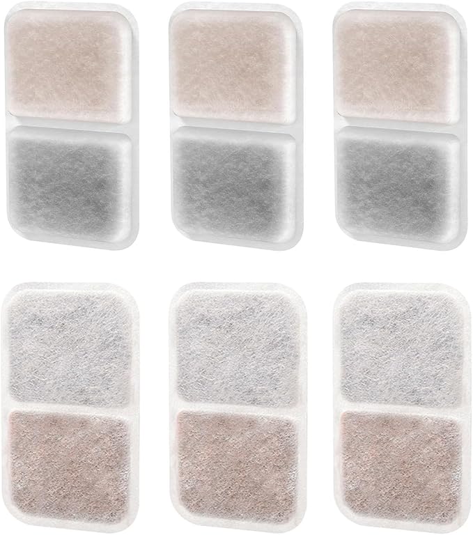 6 Pack Air Purifier Pad for Catit Airsift Jumbo/Regular/Smartsift Litter Box, Dual Action Filter to Keep Catit Litter Box Fresh Smell，Cat Litter Box Filters Pads Replacement…