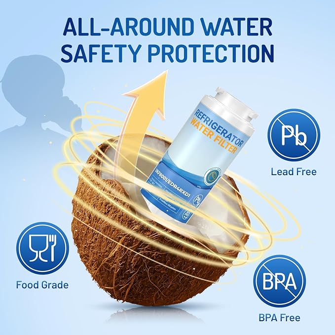 UKF8001 Replacement for whirlpool Filter 4 - Edr4rxd1 Water Filter fit for Filter 4,whr4rxd1,4396395,UKF8001AXX-200,krfc300ess01 wrf555sdfz16 wrx735sdhz00, wrx735sdhz02,Hdx Fmm-2 |2pack| Zypxsyxgb