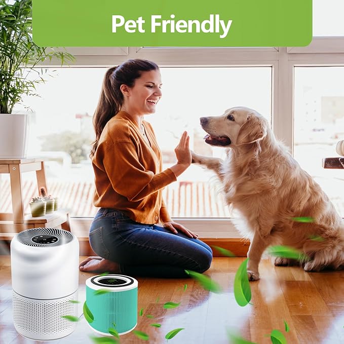 2 Pack Core 300 Toxin Absorber Replacement Filter for LEVOIT Core 300/ 300S/ 300-P/ 300S-P/and Core P350 Air Purifier, 3-in-1 True H13 HEPA Activated Carbon Filter, Part # Core 300-RF-TX (Green)