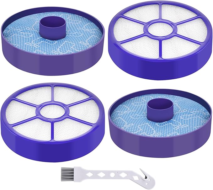 2 Pack Pre-Motor Filter & Post-Motor Exhaust HEPA Filter Replacement for Dyson DC33 Multi Floor, DC33 Total Clean, and DC33 Exclusive Vacuum Cleaners, Replace Part # 919563-02 & 921616-01