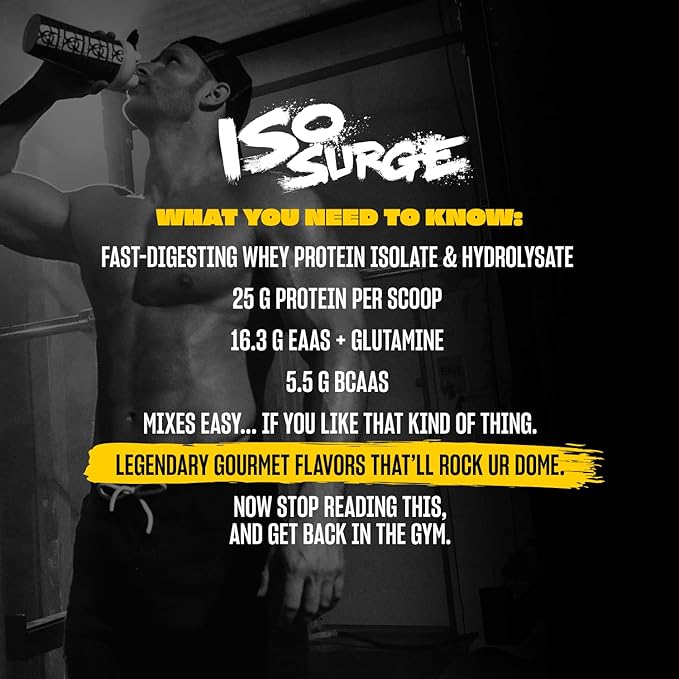 Mutant ISO Surge Whey Protein Isolate Powder Acts Fast to Help Recover, Build Muscle, Bulk and Strength, 1.6 lb - Strawberry Milkshake