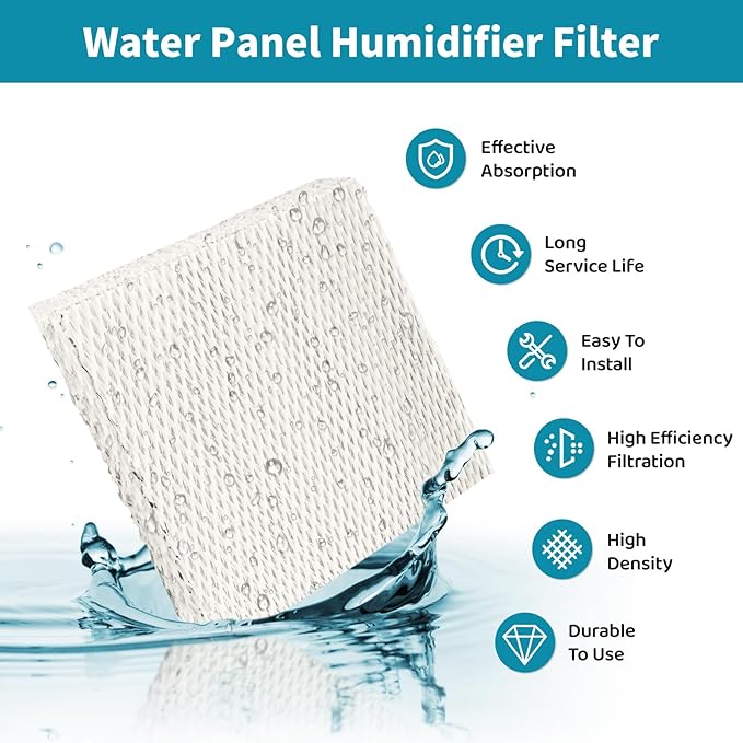 A10 Humidifier Filter Water Panel Replacement for Whole House Humidifier Pad Filters Models 110, 220, 500, 500A, 500M, 550, 550A, 558 Humidifier Wicks Parts & Accessories (Pack of 3)