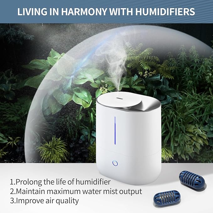 [Enhance] 20-Pack Demineralization Cartridge for Humidifier Compatible with HoMedics Total-Comfort Ultrasonic Humidifier Demineralizer Tablets Filter Replacement for Water Decalcification, Remove Odor