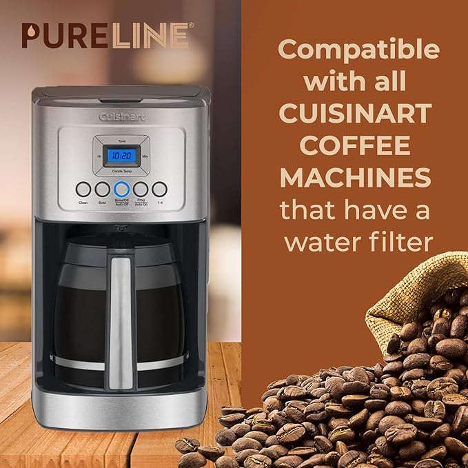 Cuisinart® Coffee Filter Replacement - 12 Pack Cuisinart® Coffee Maker Water Filter by Pureline - Charcoal Water Filter - for all Cuisinart Coffee Machines