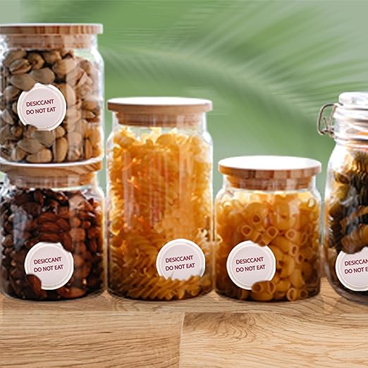 1 Gram 250 Pack Desiccant Packs Food Grade, Silica Gel Capsule with Indicating Silica Gel Beads (Orange to White), Moisture Absorber Packets Silica Gel Packets