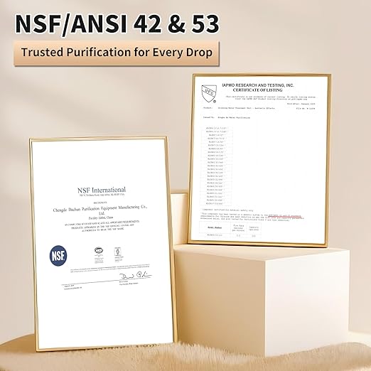 WINGSOL Under Sink Alkaline Water Filter, 10-Layer Water Filter System Reduces Heavy Metals, Chlorine, Sediment, Improves pH and Taste, Remineralization, NSF Certified Sink