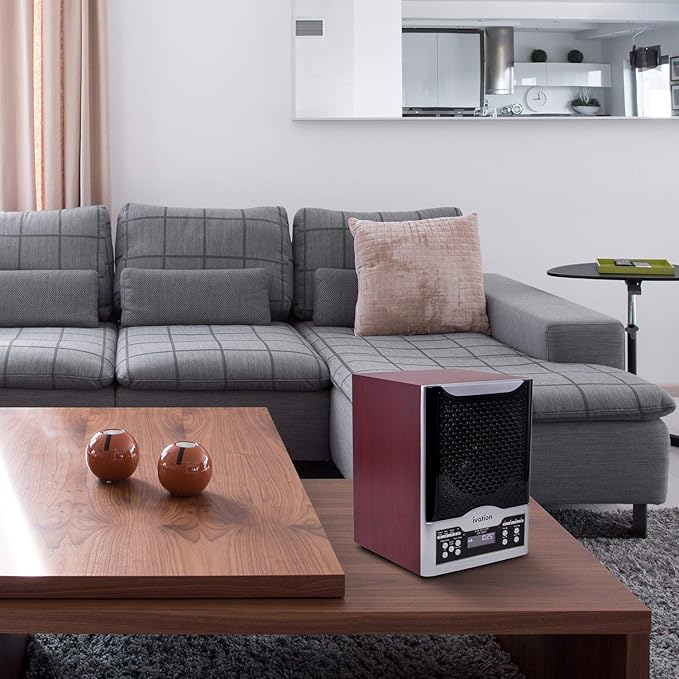 Ivation 5-in-1 HEPA Air Purifier & Ozone Generator W/Digital Display Timer and Remote, Ionizer & Deodorizer 3,700 Sq/Ft – HEPA, Carbon and Photocatalytic Filters, UV Light and Negative Ion Generator