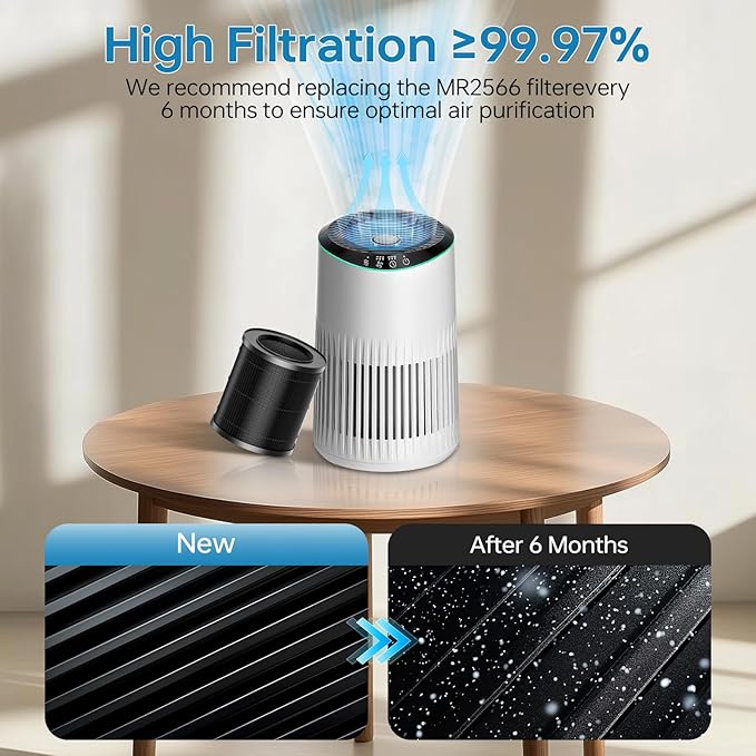 2 Pack MR2566 Filter for MORENTO MR2566 Replacement Filter, 3-in-1 True Activated Carbon Pre-Filte