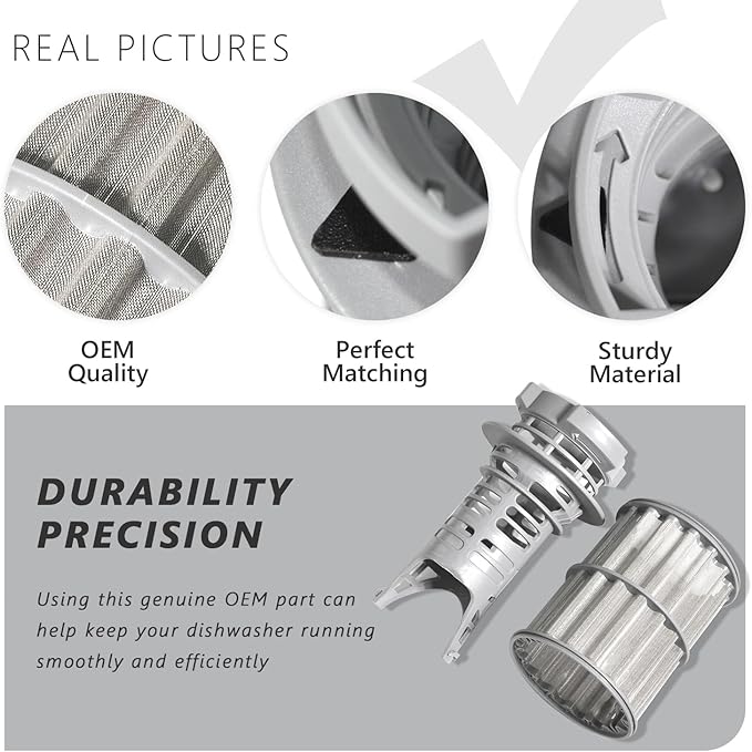 645038 Dishwasher Appliance Filter Micro Circulation Pump 00645038 Dishwasher Filter Basket Compatible with Bosch Thermador Kitchen Accessories Replacement