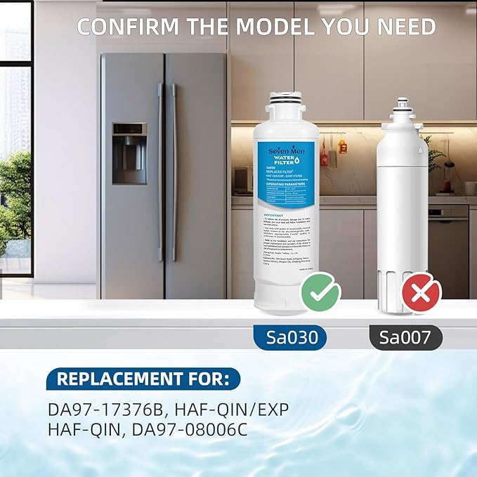 DA97-17376B Water Filter for Sam&sung Haf-qin/exp, Rf28t5001sr, Da97-08006c, Rs27t5200sr, Rf28r7351sg, Rf24r7201sr, Rf27t5201sr, 3Pack.